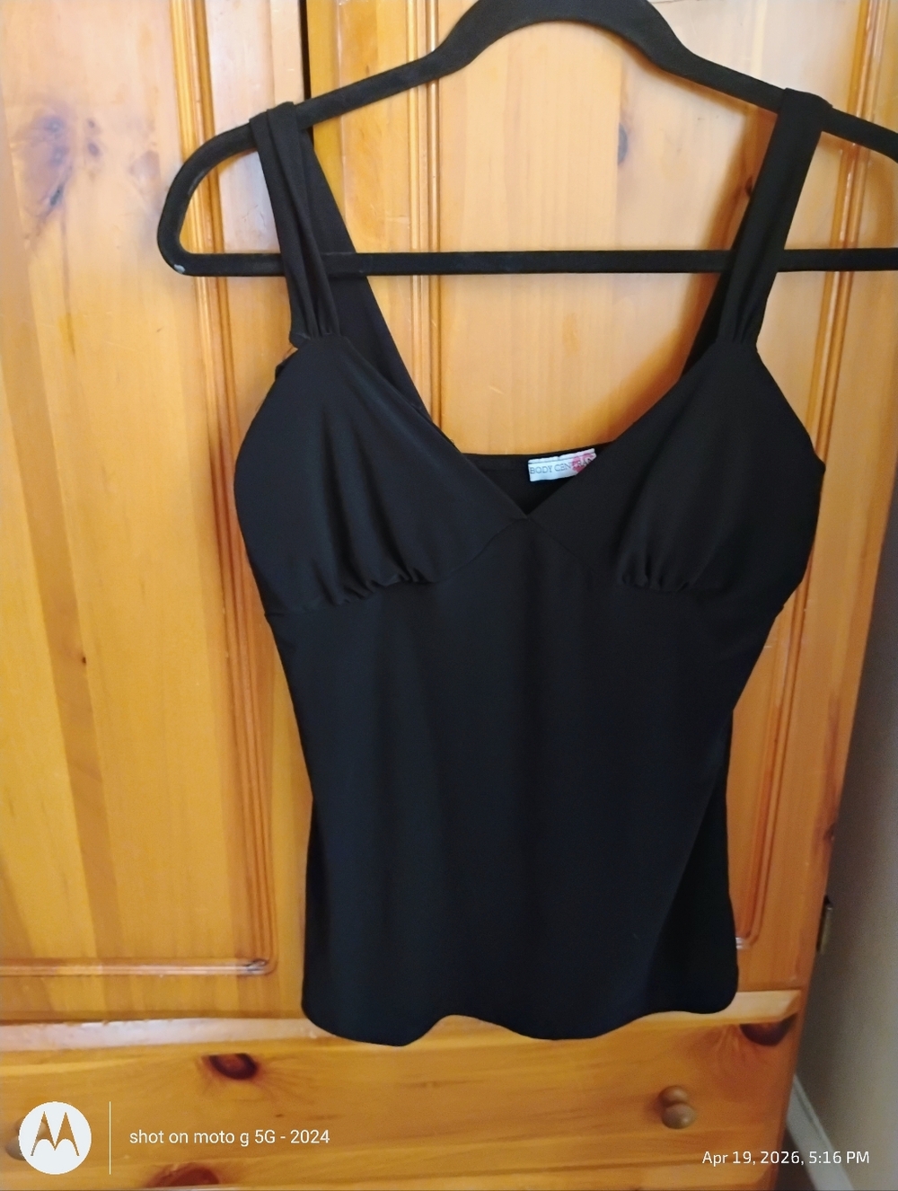 Body Central Black Tank Top with Wide Straps